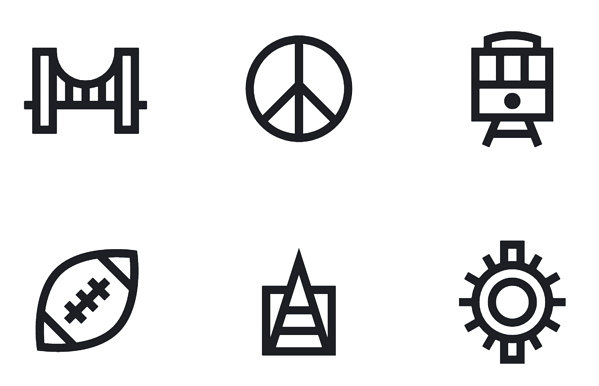 Paquete de iconos gratuito basado en la ciudad