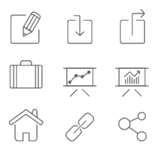 Conjunto de iconos de contorno gratis
