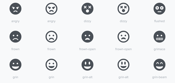 Conjunto de iconos emoji gratis