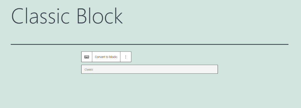 ¿Cómo agrego un bloque clásico a mi publicación o página?