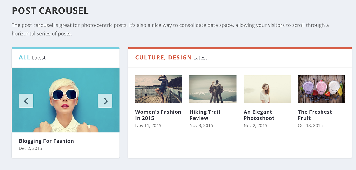 revisión adicional posterior al carrusel del tema elegantthemes