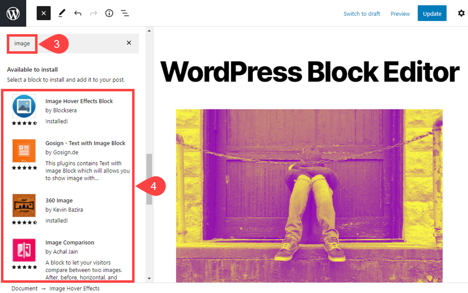 bloquear los resultados del directorio