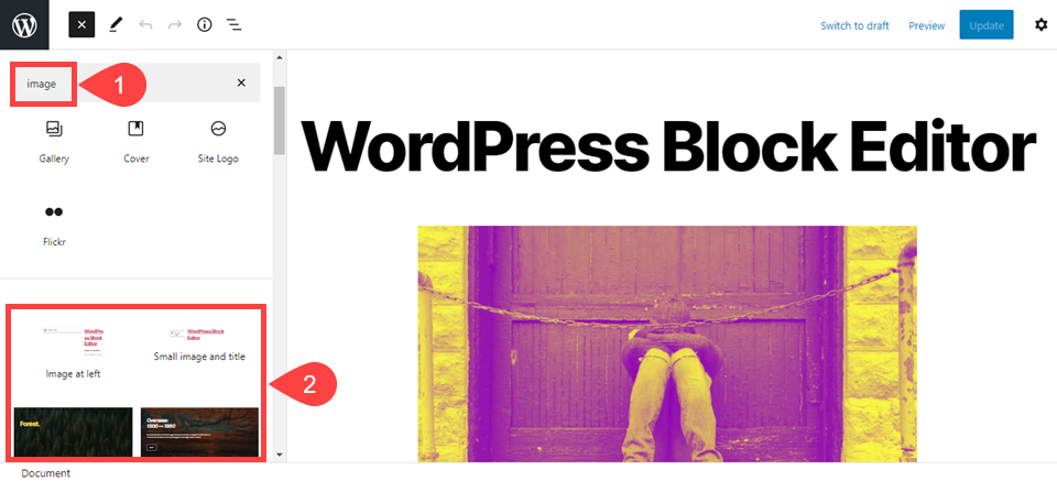 directorio de bloques de wordpress