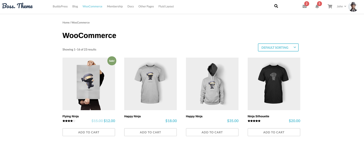 Revisión del tema WooCommerce en el jefe