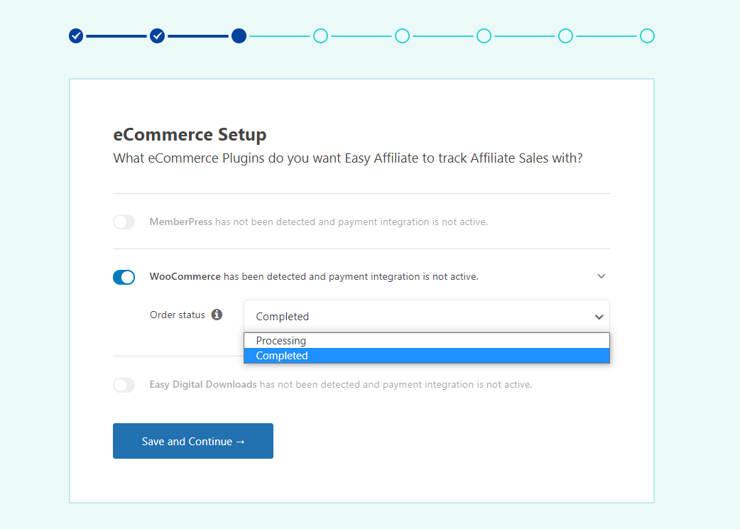 Habilitación de la integración de pagos de WooCommerce