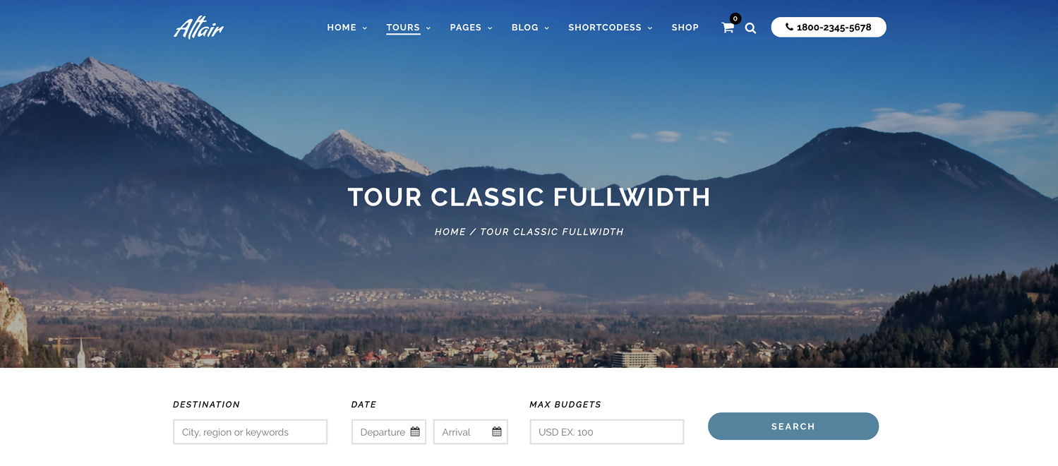 Diseño receptivo del tema Altair WordPress