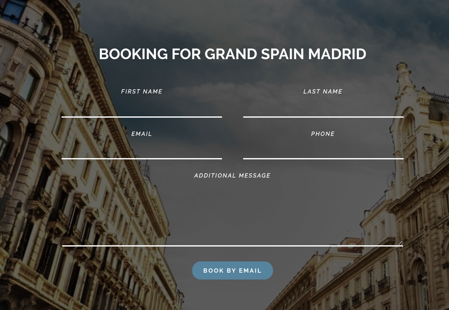 formulario de reserva para el tema de Altair WordPress