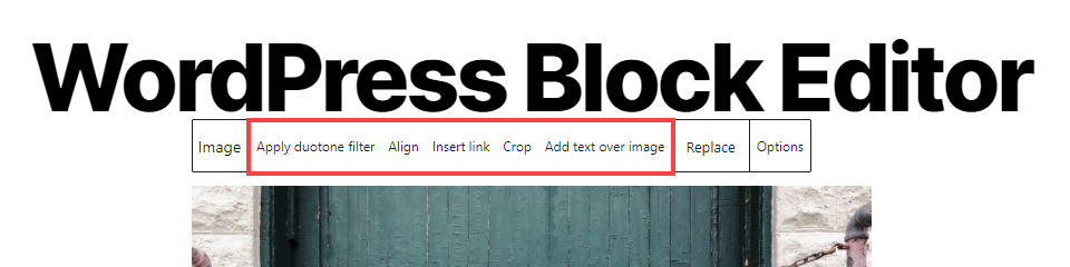 opciones de imagen de wordpress