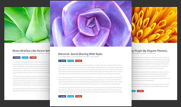 Habilitar la ubicación integrada colocará automáticamente los botones para compartir en redes sociales encima y/o debajo del contenido
