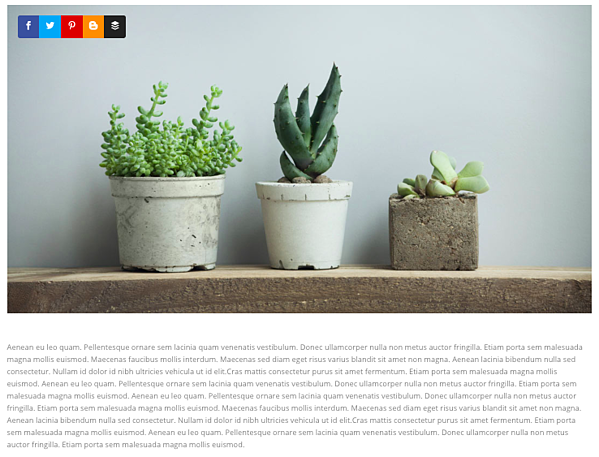 Al seleccionar una ubicación multimedia, se agregarán automáticamente botones para compartir en redes sociales a todas las fotos y videos de su publicación.