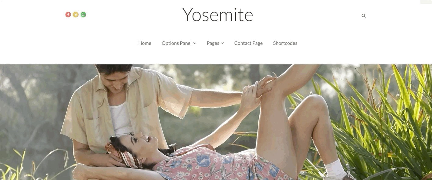 Función de desplazamiento de paralaje en el tema Yosemite WordPress