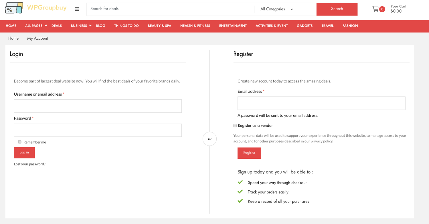 administrador de front-end en WPGroupbuy Groupon Theme Review