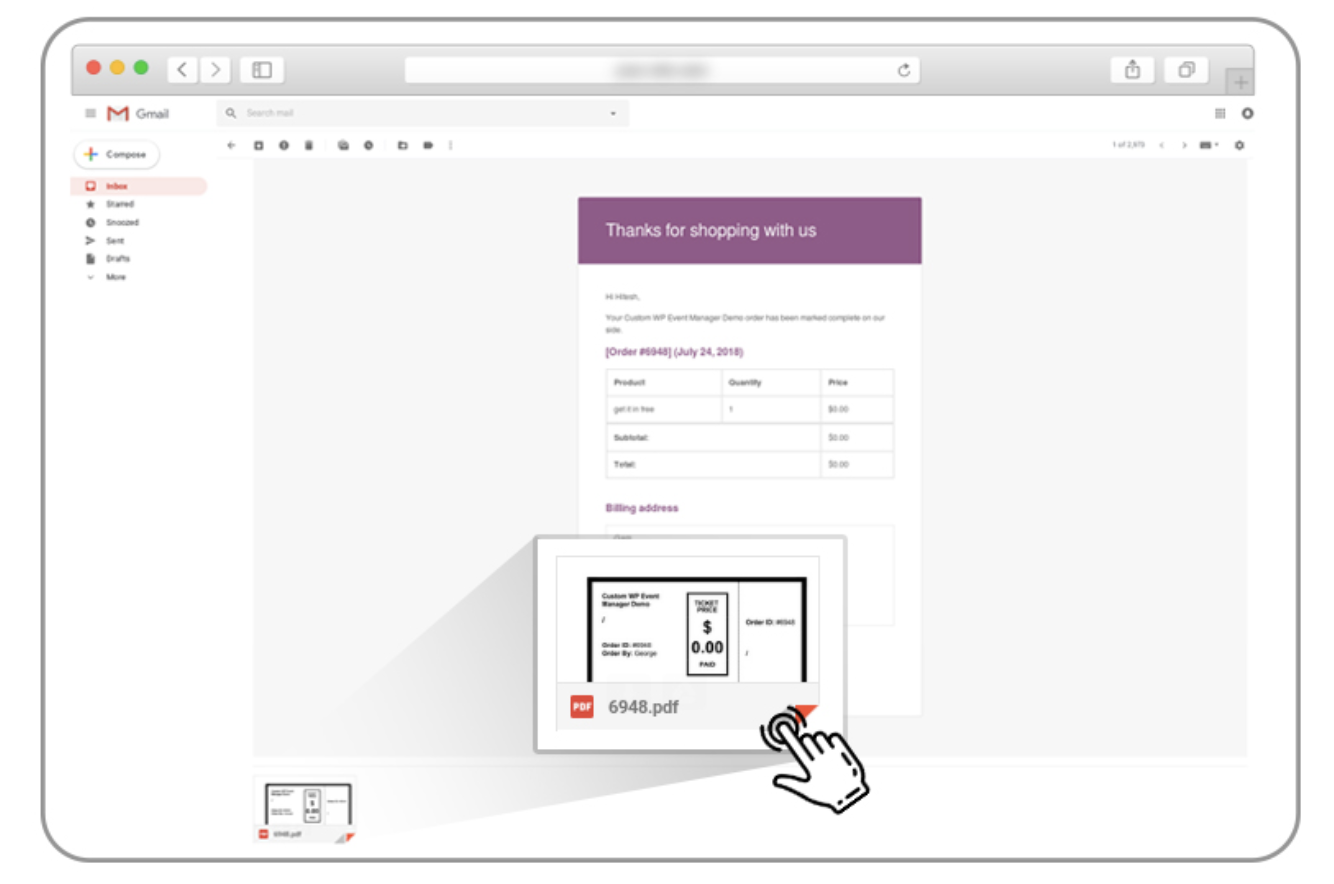 Complemento de venta de boletos para la revisión del complemento WP Event Manager
