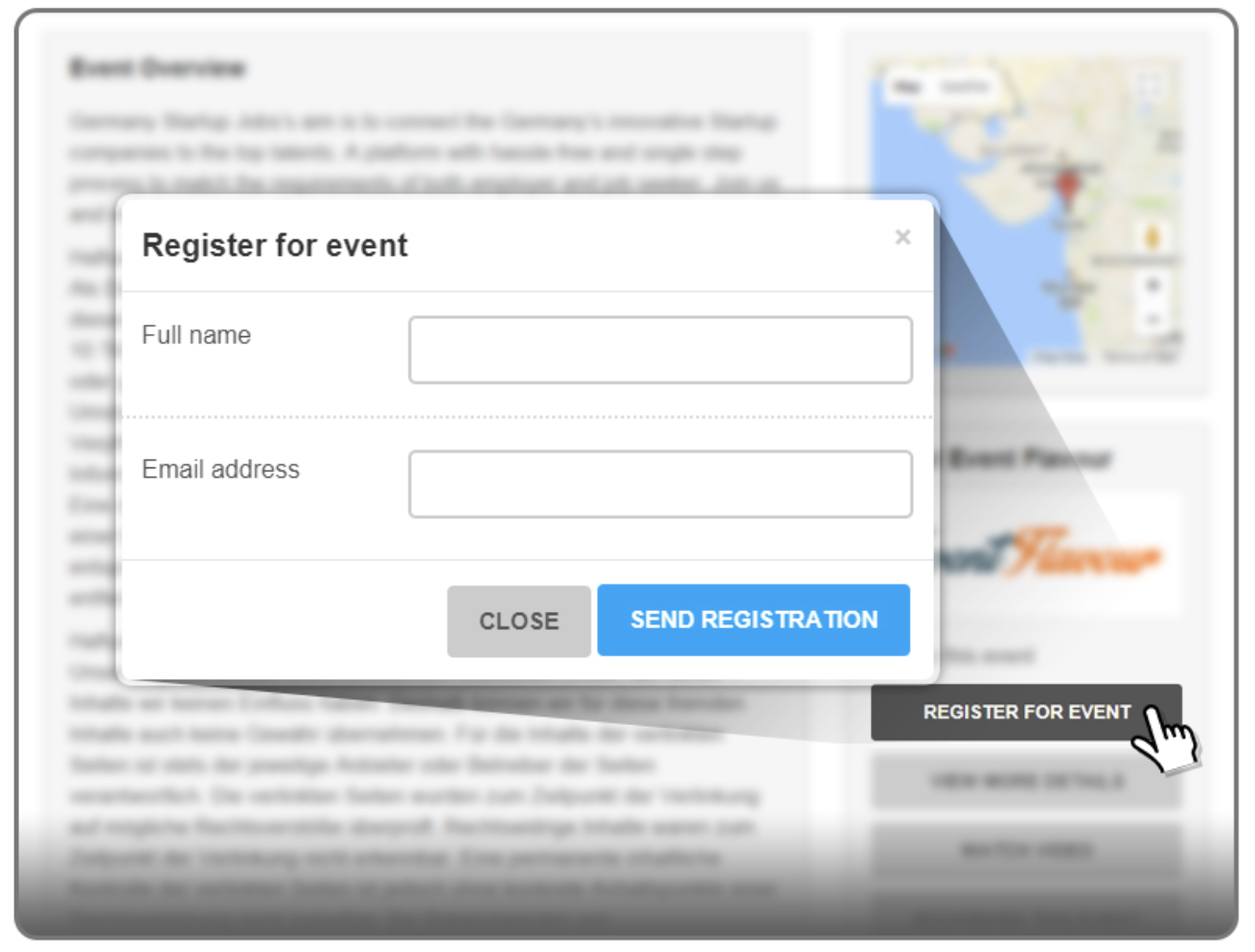 complemento de registro para la revisión del complemento WP Event Manager