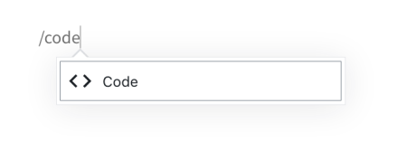 Puede usar el atajo de teclado/código para insertar un bloque de código en el editor de Gutenberg