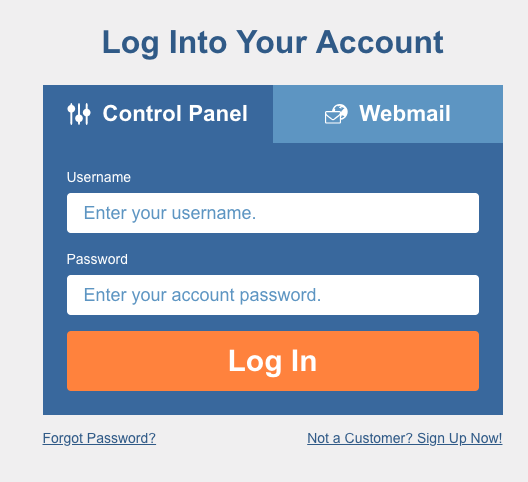 El panel de control de HostGator que utilizará para iniciar sesión en su panel de WordPress