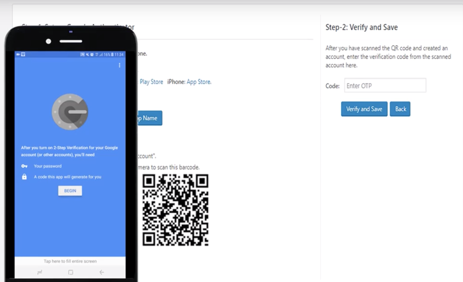 escanee el código QR sobre cómo agregar autenticación de dos factores en WordPress
