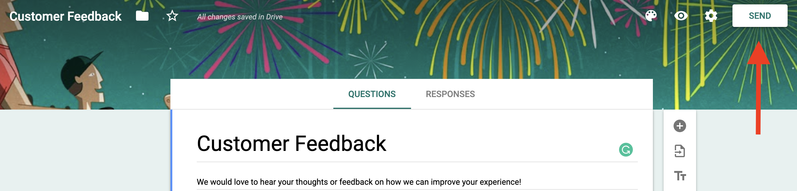 Botón Enviar para agregar formularios de Google WordPress manualmente