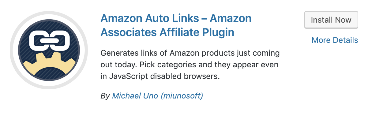 Complemento Amazon Auto Links para agregar enlaces de afiliados de Amazon a sus publicaciones de WordPress