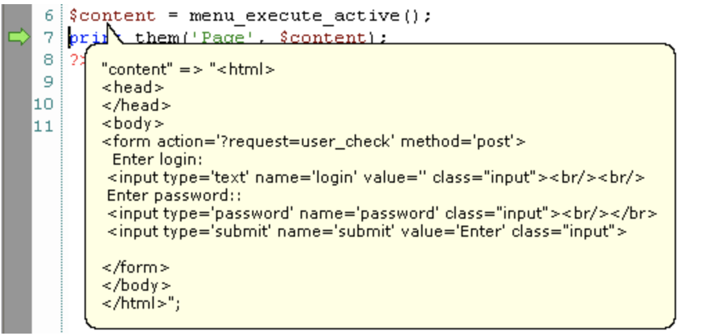 Ejemplo de depurador PHP Codelobster simplifica la codificación de procesos