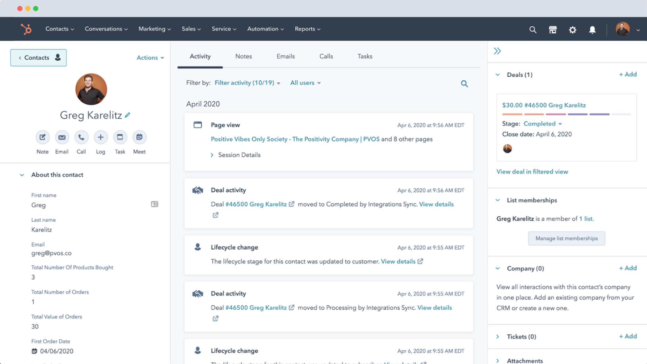 HubSpot para WooCommerce