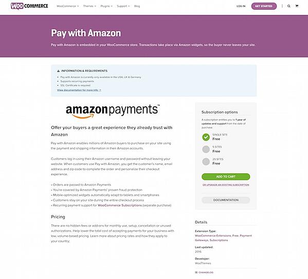 Pagar con Amazon Dashboard para WordPress