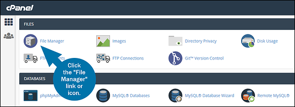 Icono del Administrador de archivos en la sección Archivos del cPanel de su cuenta de hosting