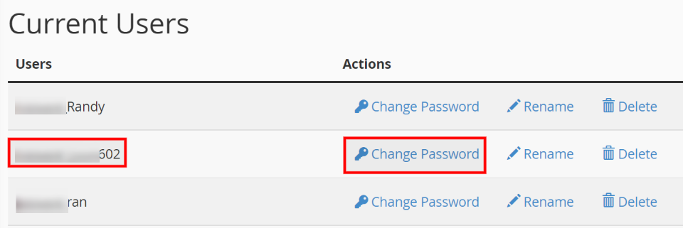 Confirmación de las credenciales de la base de datos