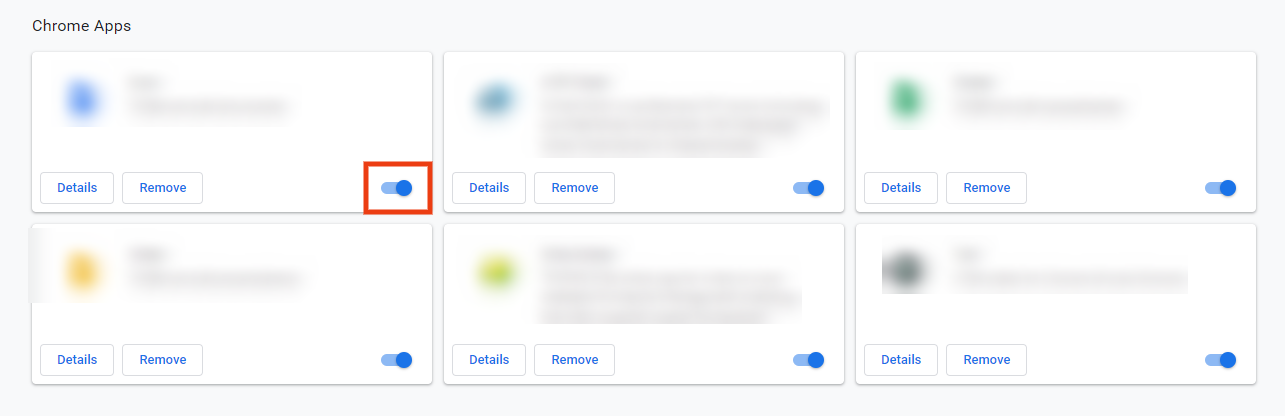 Deshabilitar una extensión en Chrome.