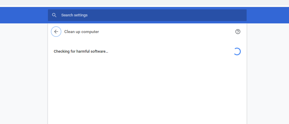 Opción de limpieza de cromo.