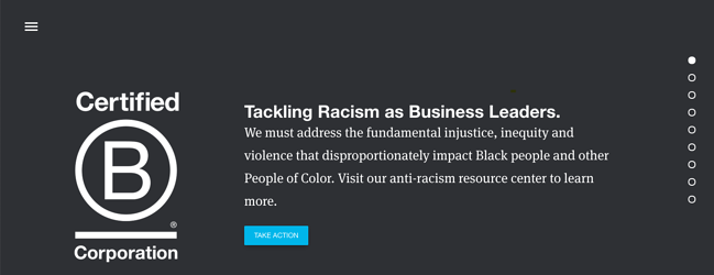 un ejemplo de un carrusel web basado en puntos