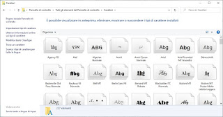 Carpeta de fuentes de Windows