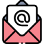 un ejemplo de un icono de correo electrónico disponible en la red