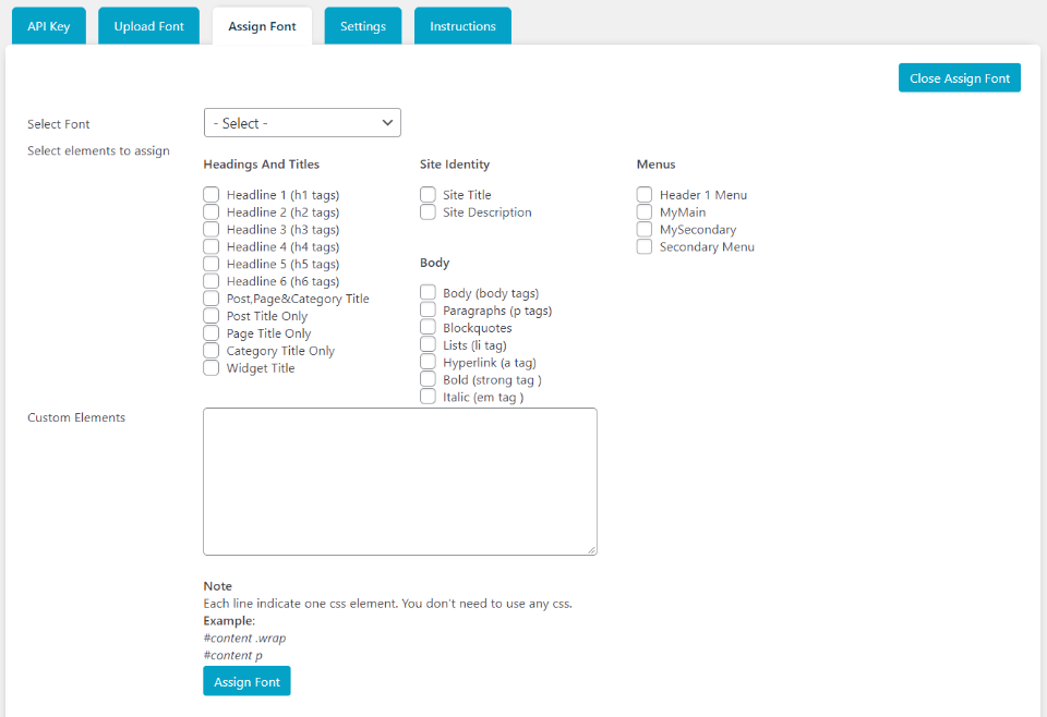 Usa cualquier fuente