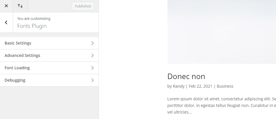 Tipografía de fuente de Google
