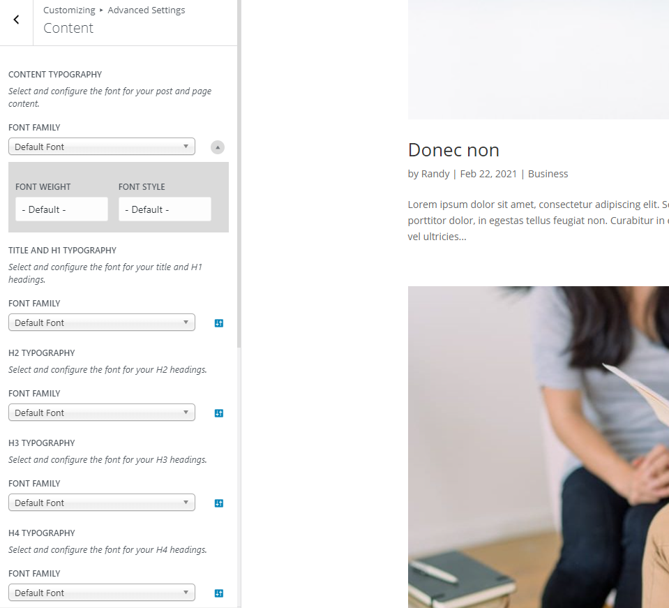 Tipografía de fuente de Google