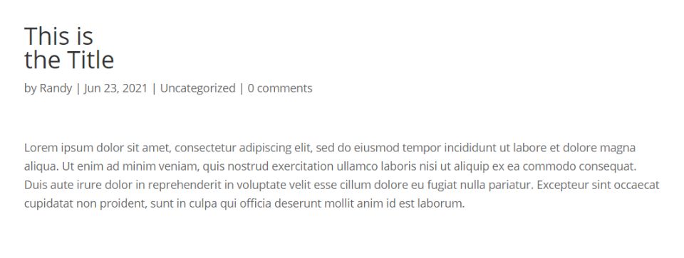 Separador de títulos de página