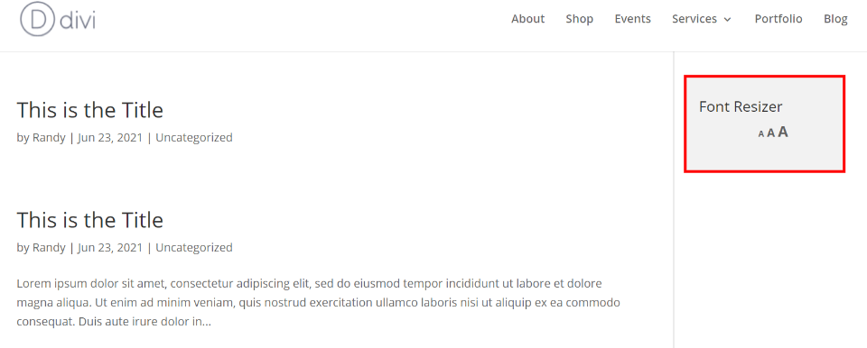 Cambio de tamaño de fuente de Zeno