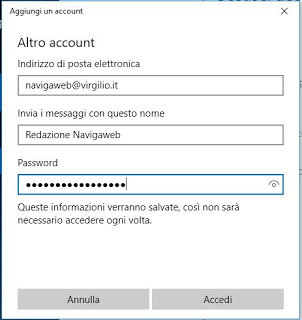 Configurar Correo en Windows 10 Inicie sesión en Virgil Mail Windows 10
