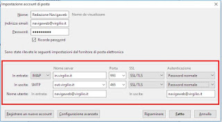 Configuración manual de Thunderbird Accede a Virgil desde Thunderbird