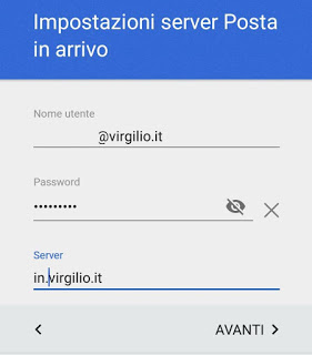 Servidor de correo entrante Virgilio de Gmail