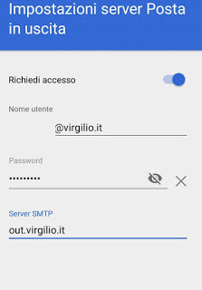 Configurar el correo saliente de Virgil Gmail saliente de Virgil