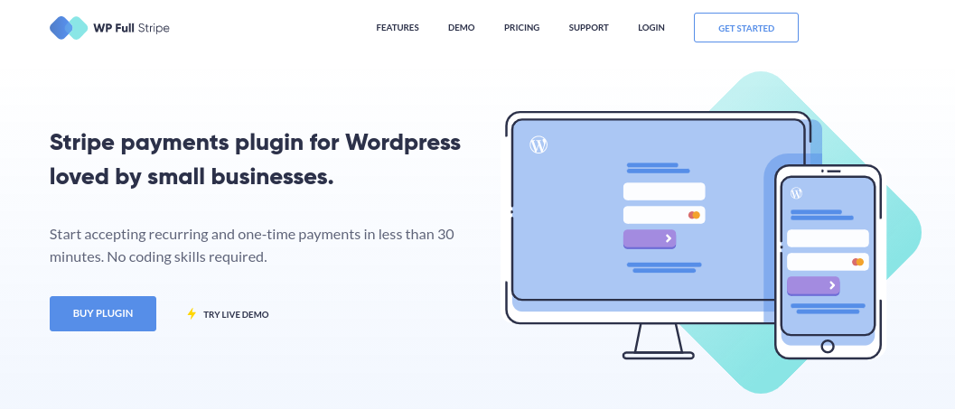 Sitio web de WP Full Stripe.