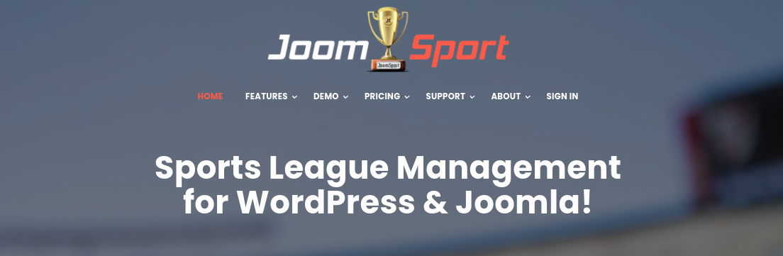 Sitio del complemento JoomSport.