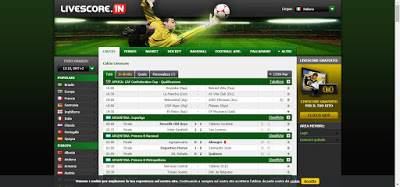 Sitio web Livescore.in