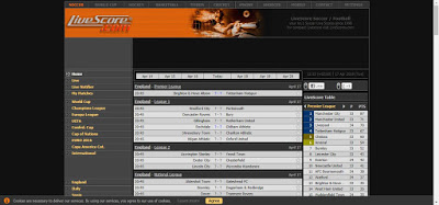 Sitio web Livescore.com