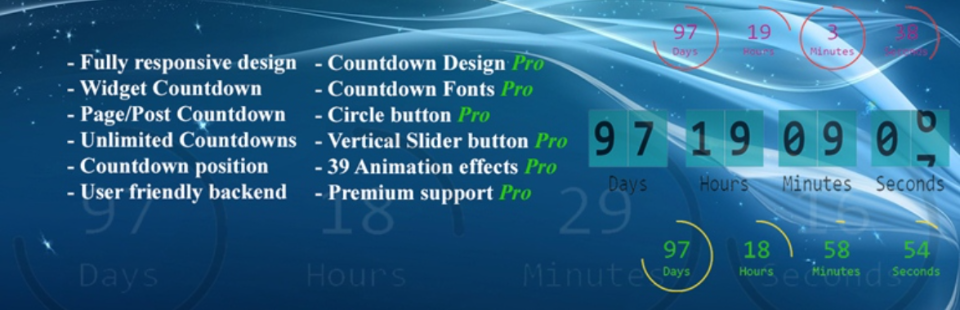 Temporizador de cuenta regresiva - Widget de cuenta regresiva