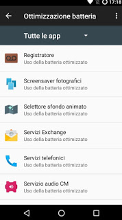 Optimización de la batería Menú de optimización de batería