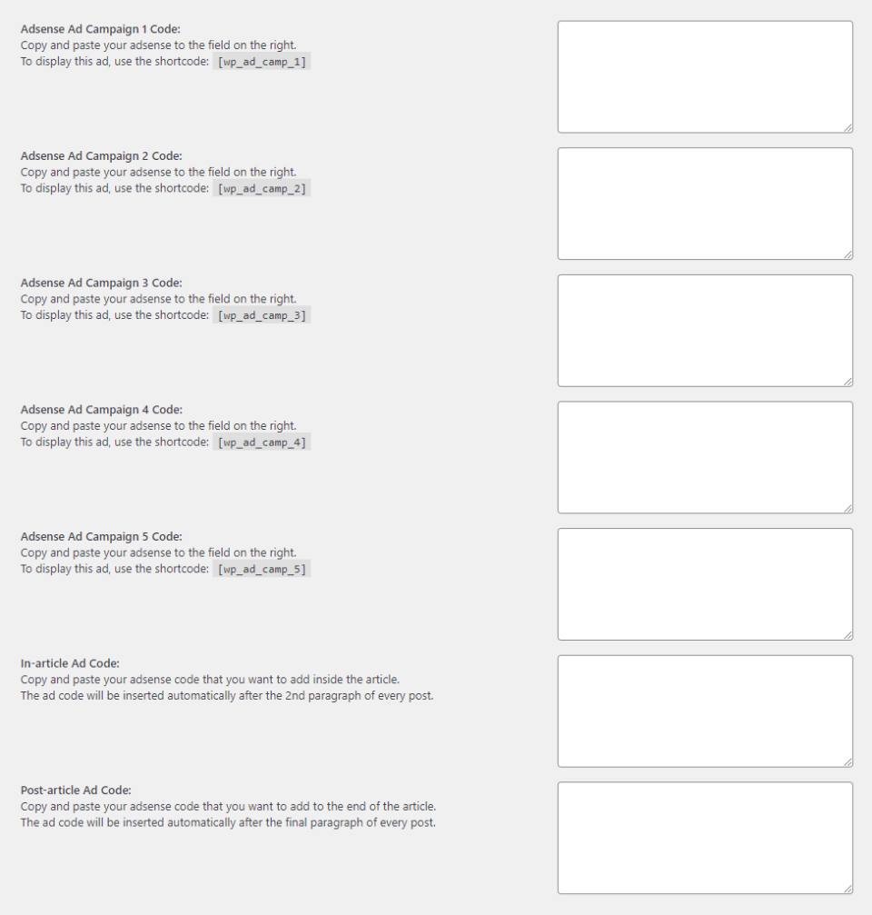 Inserción WP Simple AdSense