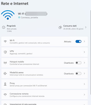 Menú Red e Internet Redes e Internet